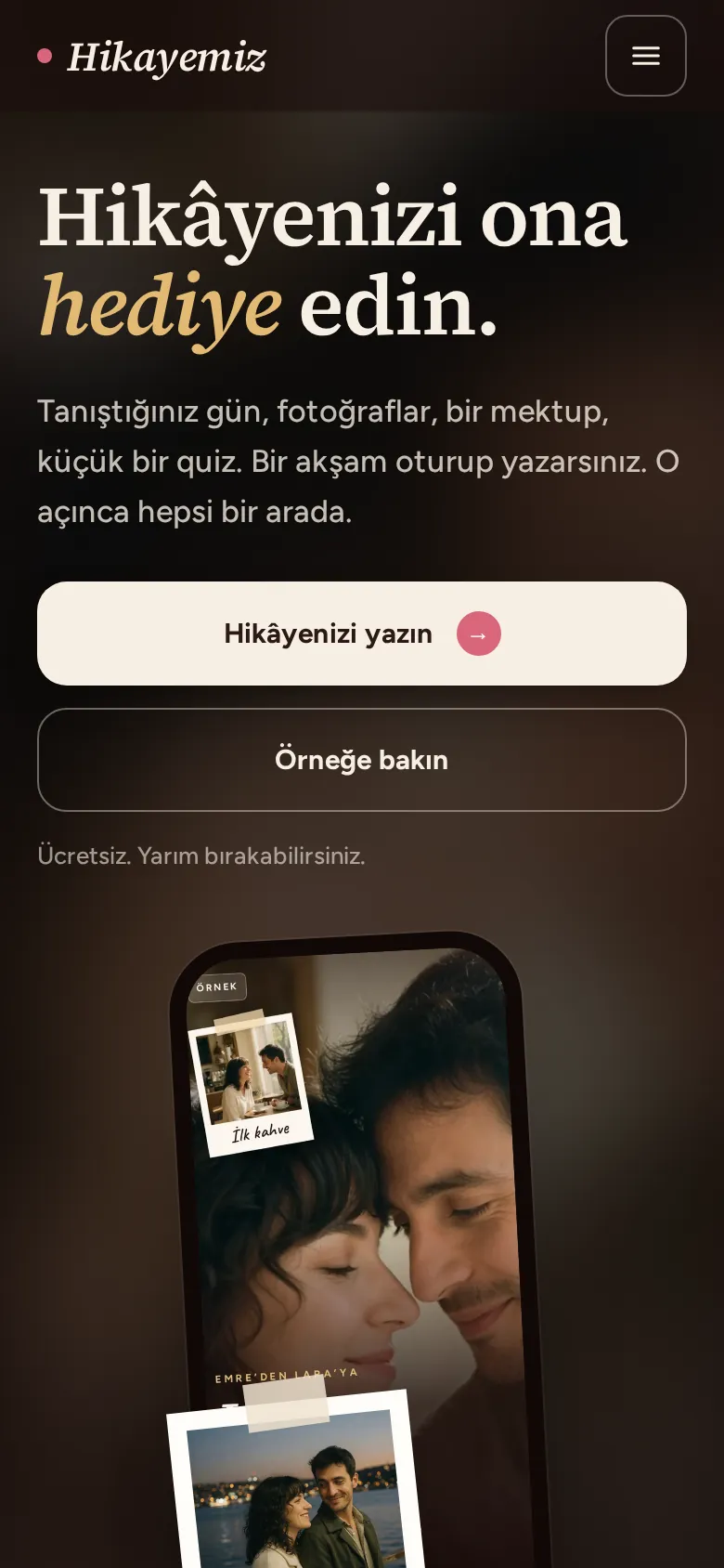 Hikayemiz ana sayfası